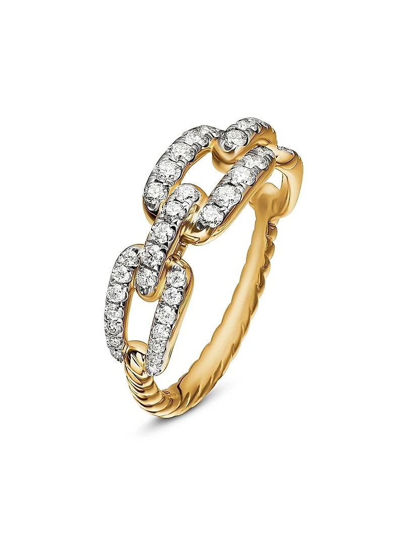 Stax Chain Link Ring 18K Yellow Gold