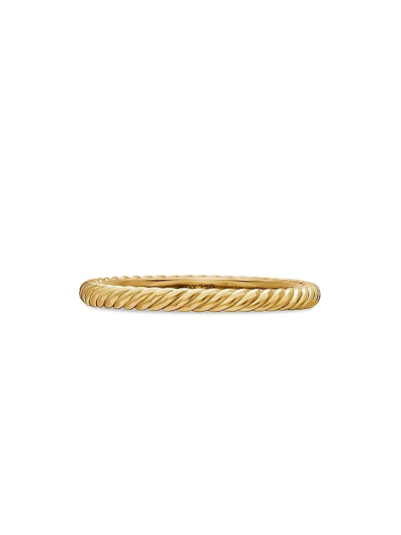 Cable Collectibles Stack Ring 18K Yellow Gold, 2mm