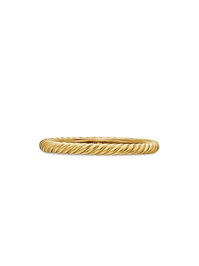 Cable Collectibles Stack Ring 18K Yellow Gold, 2mm