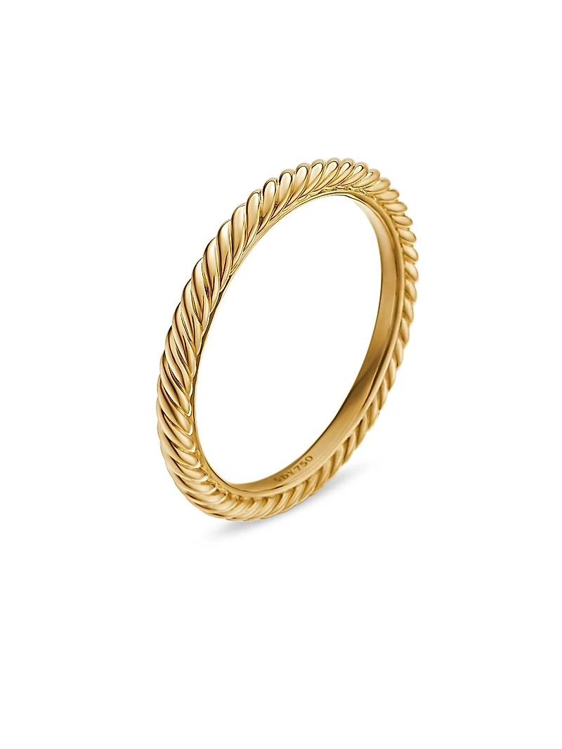 Cable Collectibles Stack Ring 18K Yellow Gold, 2mm
