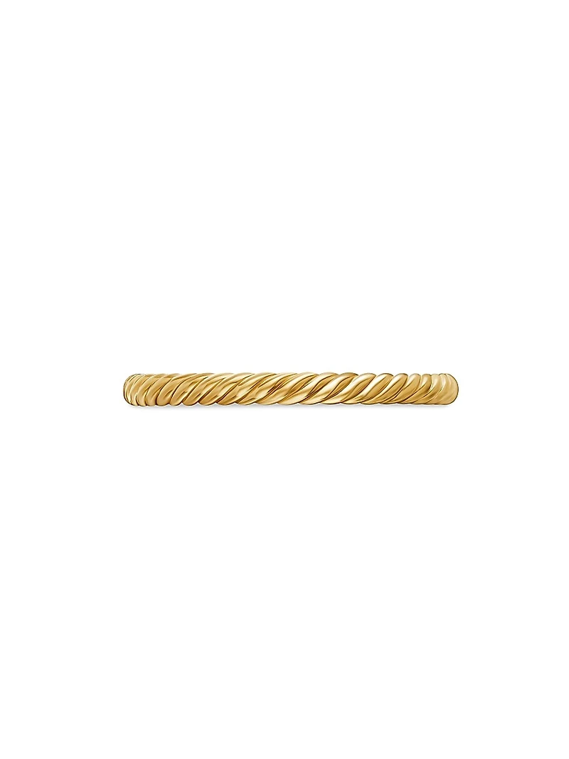 Cable Collectibles Stack Ring 18K Yellow Gold, 2mm