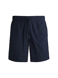 Swim Shorts with Embroidered Logo