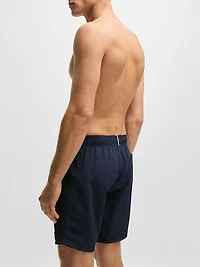 Swim Shorts with Embroidered Logo