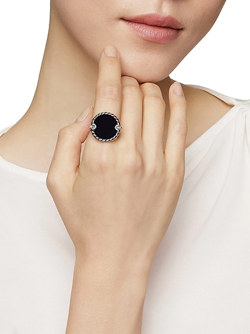 DY Elements® Ring With Pavé Diamonds