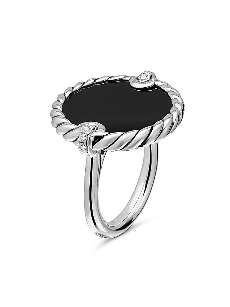 DY Elements® Ring With Pavé Diamonds