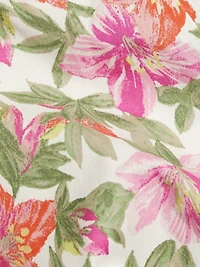 Floral Ruched Midi-Dress