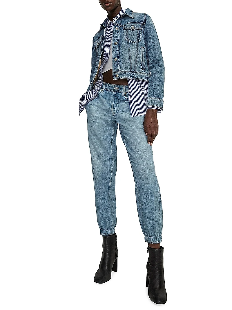 Miramar Denim-Print Joggers