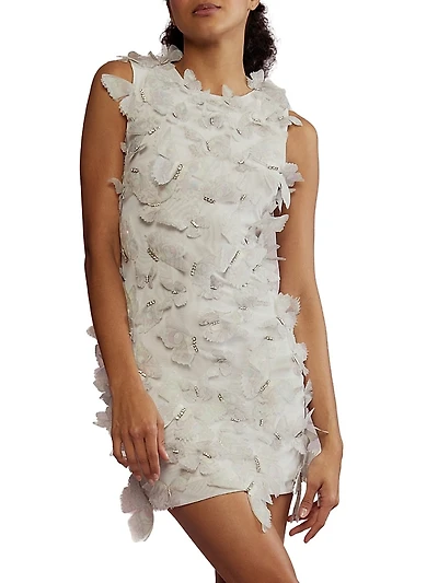 Butterfly-Embellished Minidress