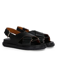 FB Crisscross Leather Sport Sandals