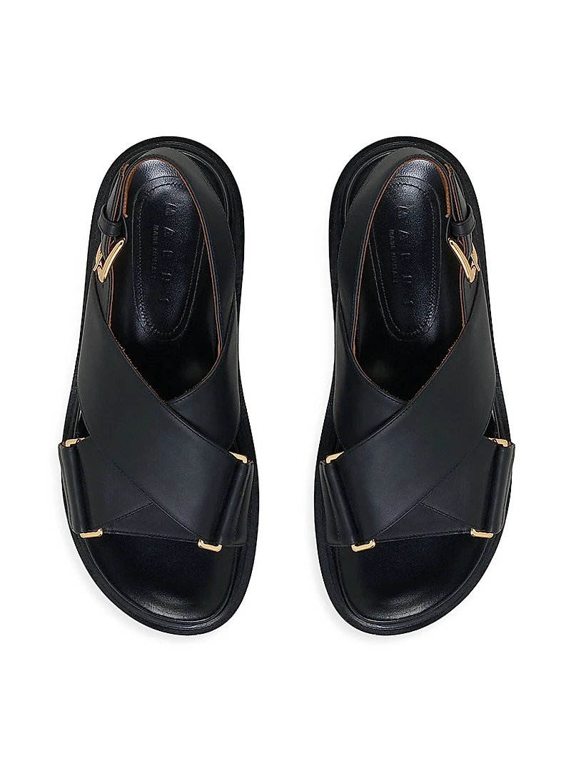 FB Crisscross Leather Sport Sandals