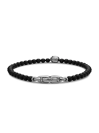 Memento Mori Skull Station Bracelet Sterling Silver