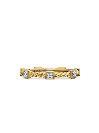 Cable Collectibles Stations Stack Ring 18K Yellow Gold