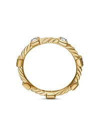 Cable Collectibles Stations Stack Ring 18K Yellow Gold