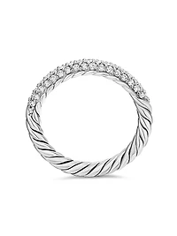 Petite Pavé Stack Ring Sterling Silver