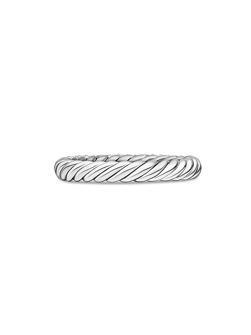 Petite Pavé Stack Ring Sterling Silver