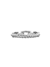 Stax Chain Link Ring in 18K White Gold