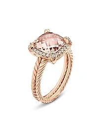 Chatelaine Pavé Bezel Ring 18K Rose Gold