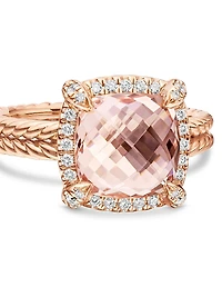 Chatelaine Pavé Bezel Ring 18K Rose Gold