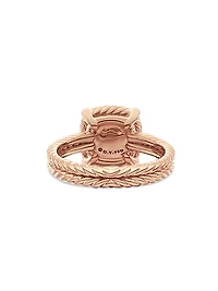 Chatelaine Pavé Bezel Ring 18K Rose Gold