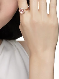 Chatelaine Pavé Bezel Ring 18K Rose Gold