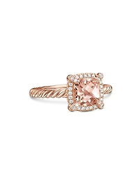 Petite Chatelaine Pavé Bezel Ring 18K Rose Gold