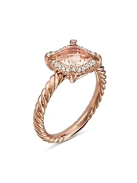 Petite Chatelaine Pavé Bezel Ring 18K Rose Gold