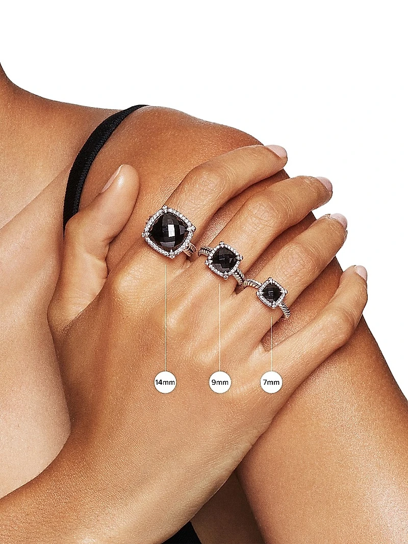 Petite Chatelaine Pavé Bezel Ring 18K Rose Gold