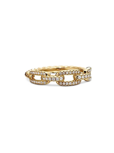 Stax Chain Link Ring in 18K Yellow Gold