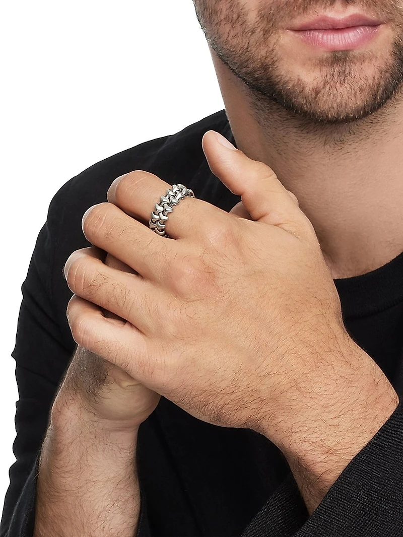 Armory Band Ring in Sterling Silver