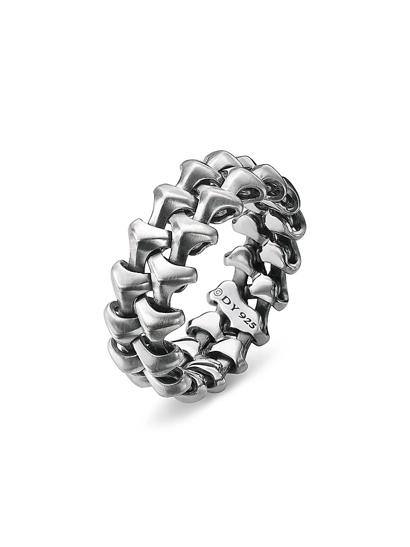 Armory Band Ring in Sterling Silver