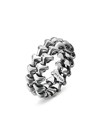 Armory Band Ring in Sterling Silver