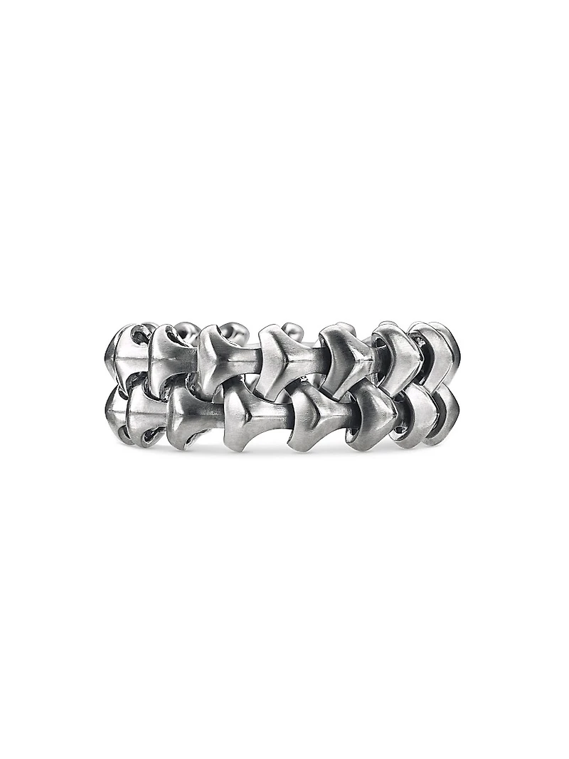 Armory Band Ring in Sterling Silver