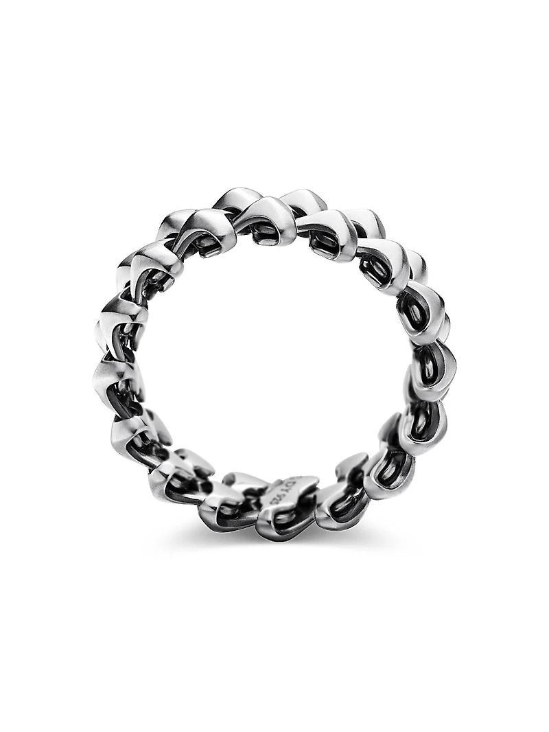 Armory Band Ring in Sterling Silver