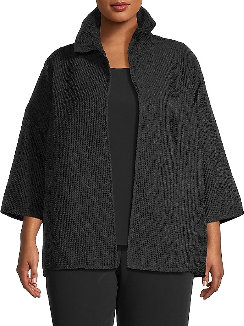 Sunset Vista Textured Dot Jacket
