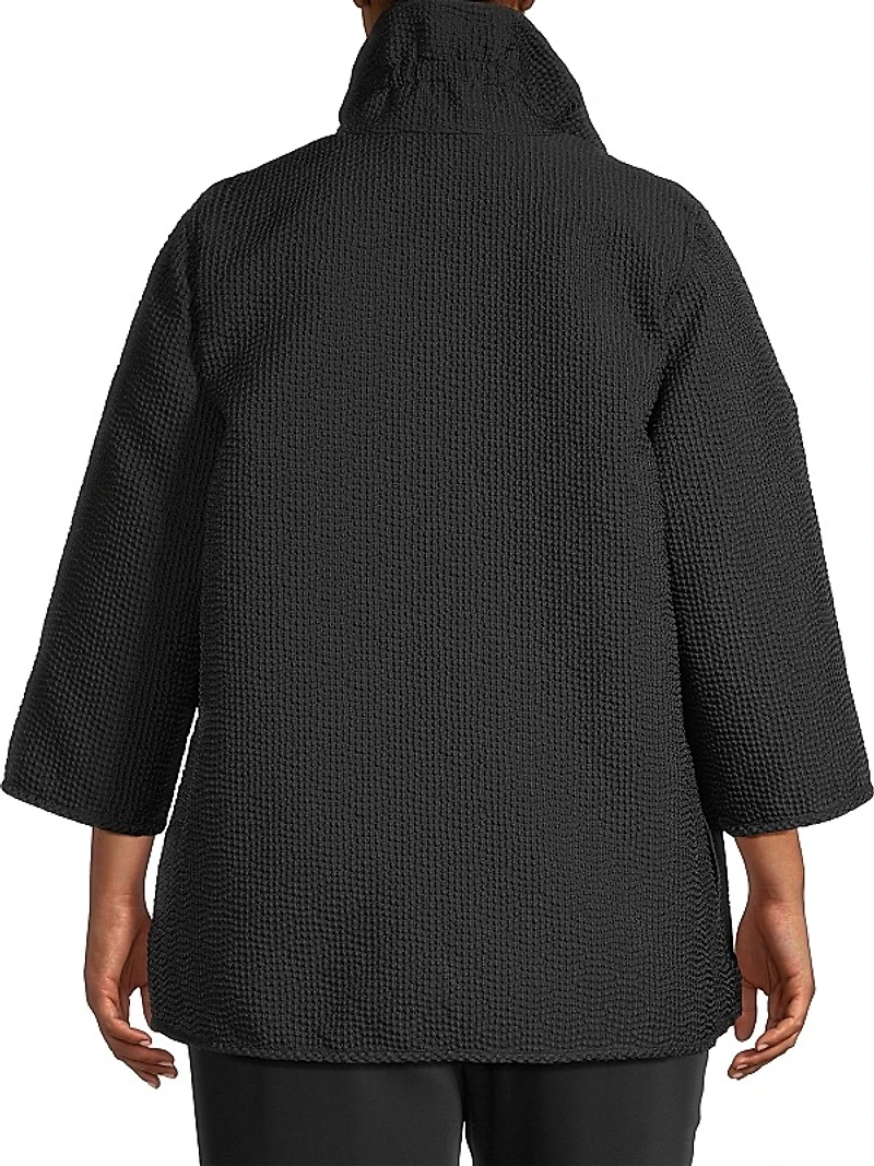 Sunset Vista Textured Dot Jacket