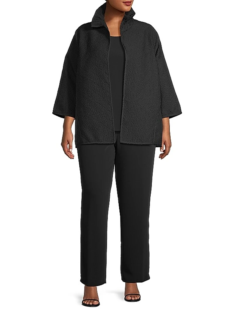 Sunset Vista Textured Dot Jacket