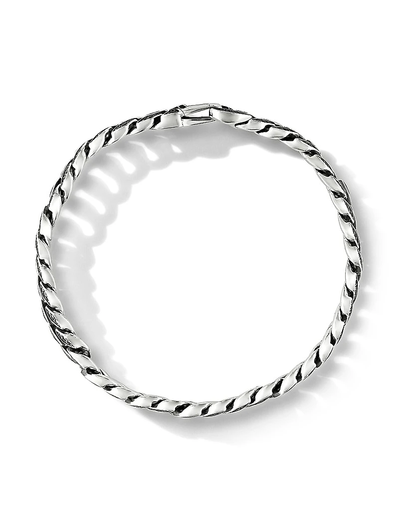 Curb Chain Bracelet Sterling Silver