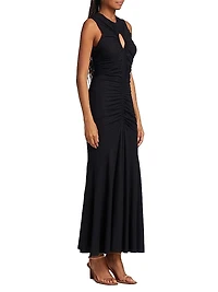 Gwynne Ruched Cotton Maxi Dress