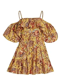 Lila Off-the-Shoulder Cotton Minidress