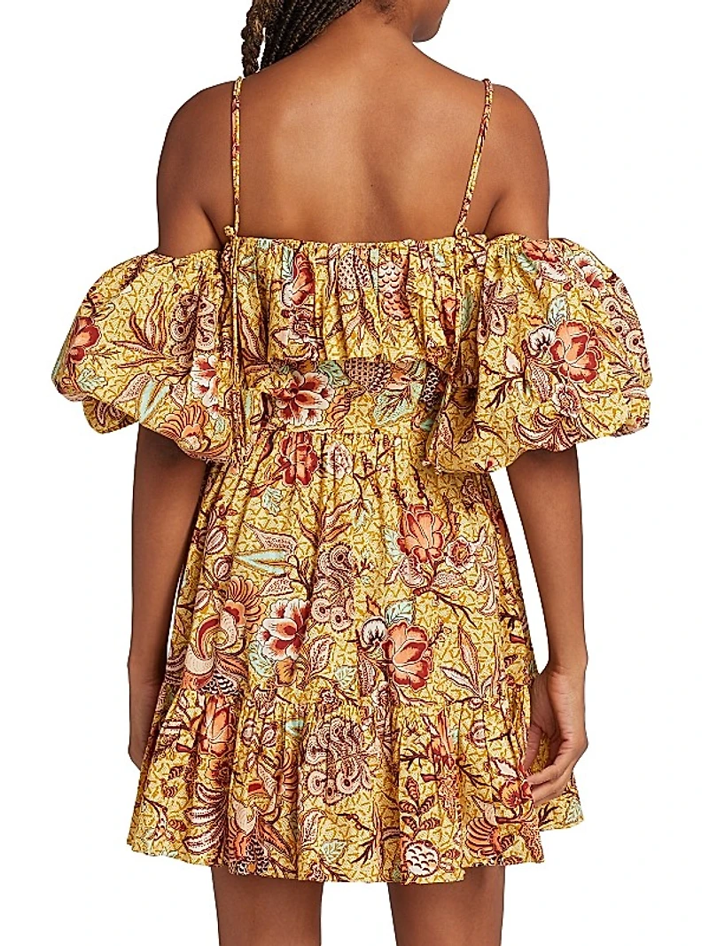 Lila Off-the-Shoulder Cotton Minidress