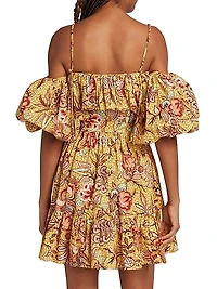 Lila Off-the-Shoulder Cotton Minidress