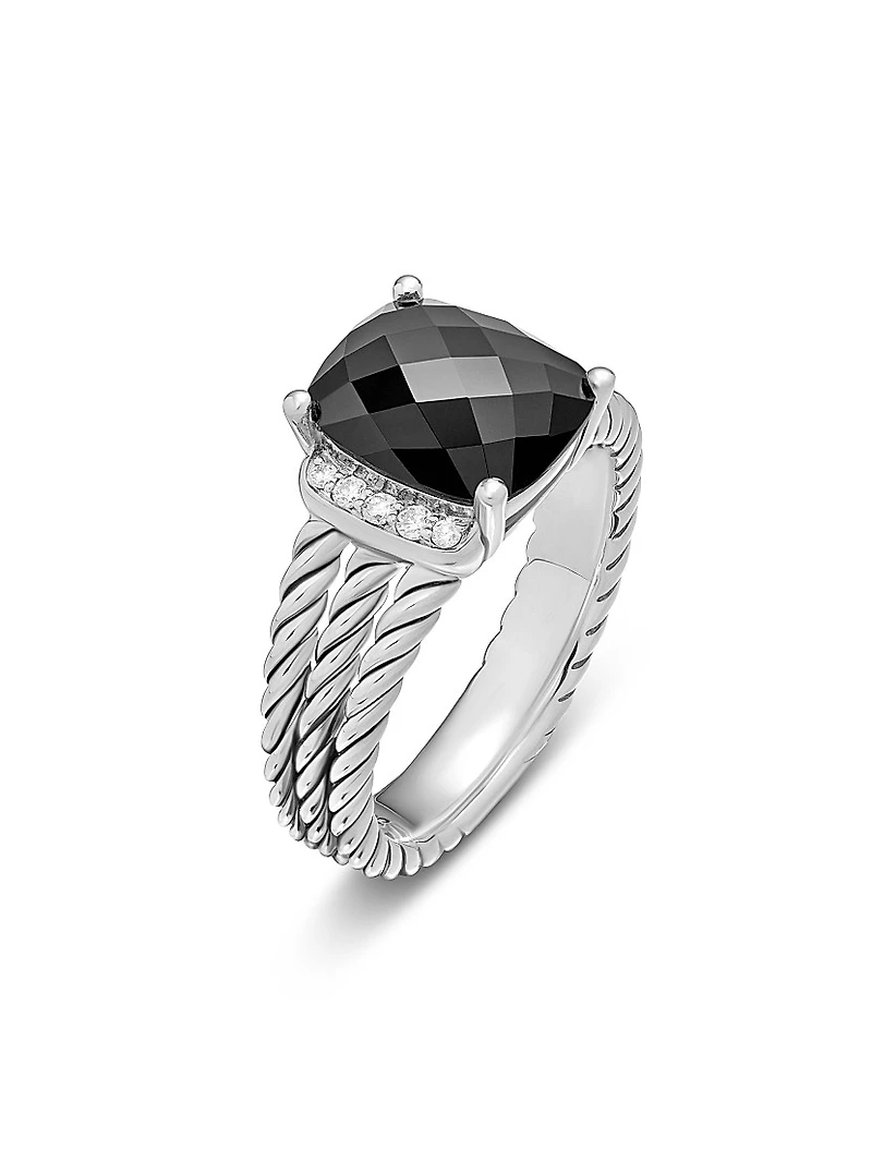 Petite Wheaton® Ring With Pavé Diamonds