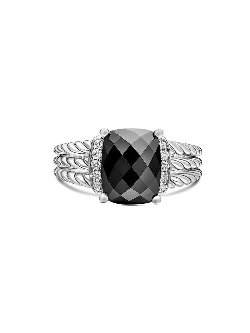 Petite Wheaton® Ring With Pavé Diamonds