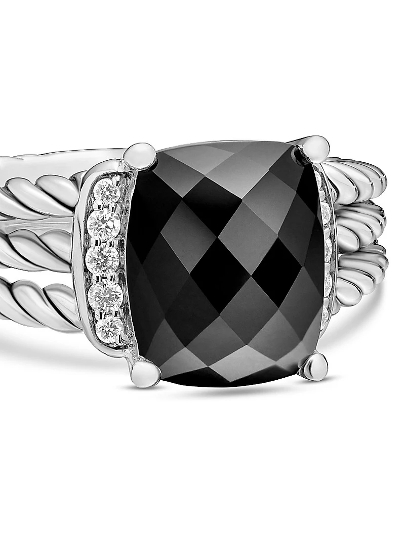 Petite Wheaton® Ring With Pavé Diamonds