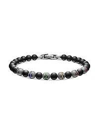 Spiritual Beads Rainbow Bracelet Sterling Silver