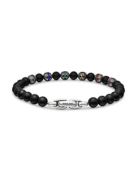Spiritual Beads Rainbow Bracelet Sterling Silver
