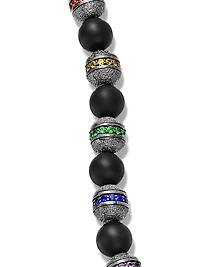 Spiritual Beads Rainbow Bracelet Sterling Silver