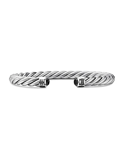 Cable Cuff Bracelet in Sterling Silver