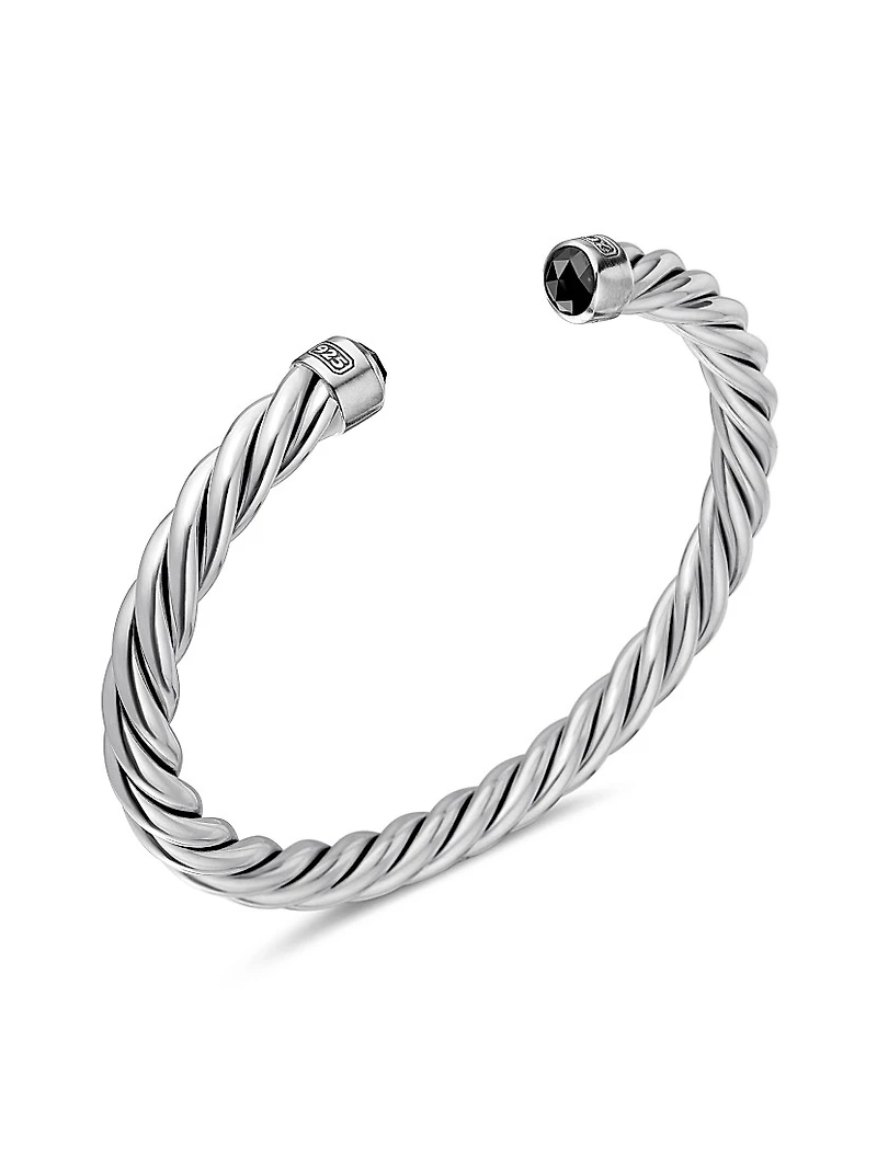 Cable Cuff Bracelet Sterling Silver