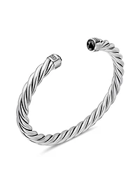 Cable Cuff Bracelet Sterling Silver